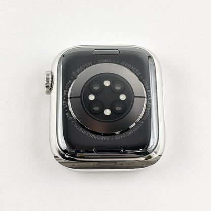 美品 Apple Watch MKLY3J/A A2476 Hermes Series7 41mm ステンレス GPS+Cellular バッテリー最大容量100% バンド2本あり【C5465-60】