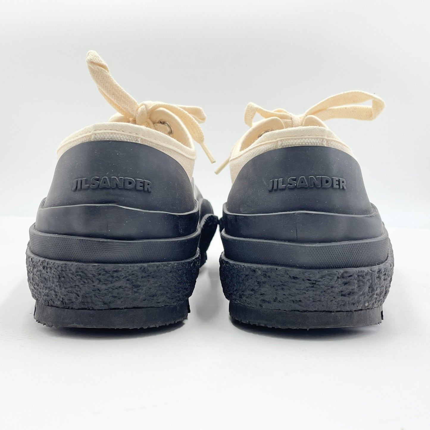 ジルサンダー JIL SANDER スニーカー ローカット レースアップ キャンバス シューズ メンズ 40 アイボリー【C7005-80】