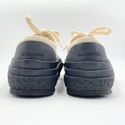 ジルサンダー JIL SANDER スニーカー ローカット レースアップ キャンバス シューズ メンズ 40 アイボリー【C7005-80】
