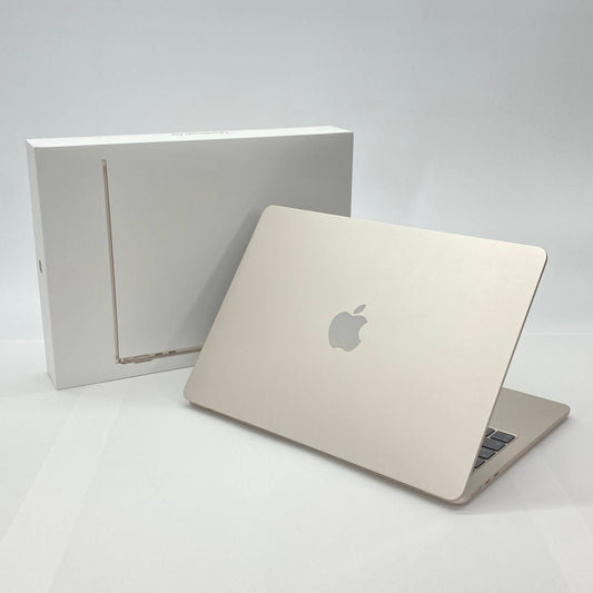 美品 Apple MacBook Air 13インチ M4 2025 MW0Y3J/A 16GB SSD 256GB スターライト 充放電回数5回 バッテリー最大容量100% 【C5517-80】