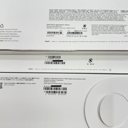 美品 Apple Watch Series 11 46mm MEW94J/A GPSモデル スペースグレイ アルミニウムケース バッテリー最大容量100% 限定保証あり 付属品完備【C7890-60】