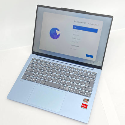 新品同様 美品 NEC LAVIE N13 Slim PC-N1375JAM-YC 13.3インチ  Ryzen 7 7735HS 16GB SSD 512GB Windows11Pro ポーラーブルー バッテリー最大容量100%【C6537-100】