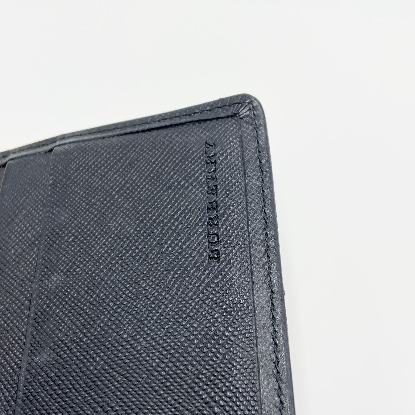 バーバリー 長財布 ノバチェック ロゴ 刻印 レザー キャンバス ブラック【C6086-C】