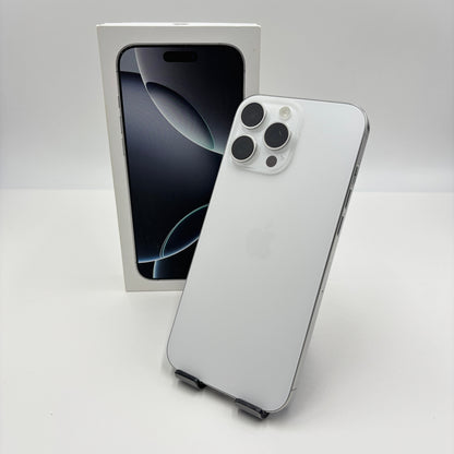 美品 シャッター音なし iPhone16 Pro Max 512GB ホワイトチタニウム MYTT3CH/A 海外版 SIMフリー  バッテリー最大容量100%【C6997-C】