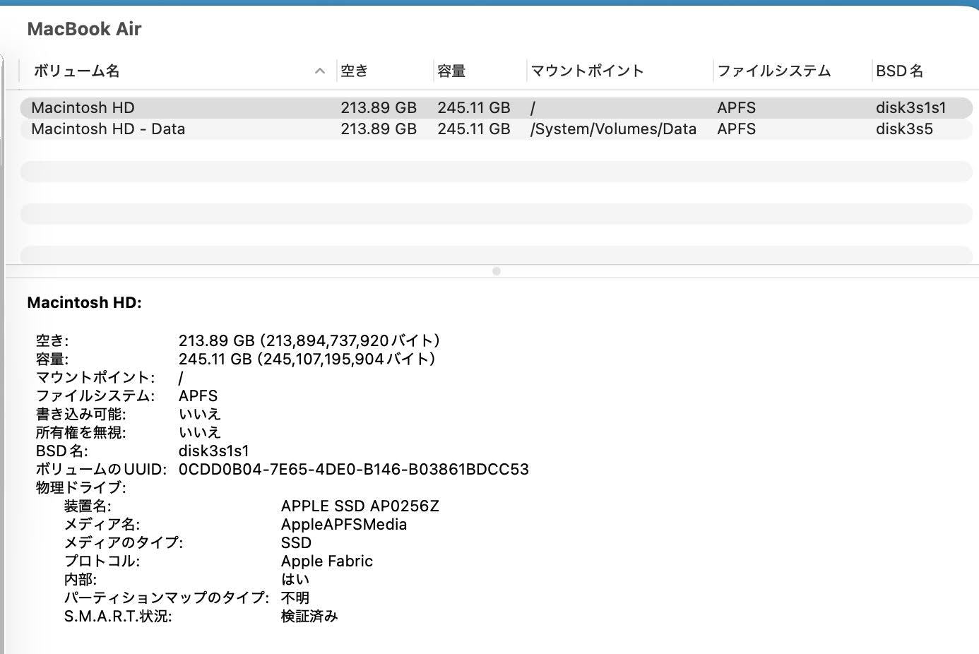 新品同様 美品　US配列 Apple MacBook Air M3  2024 15インチ 8GB 256GB スターライト MRYR3JA/A バッテリー最大容量100%【C5666-80】