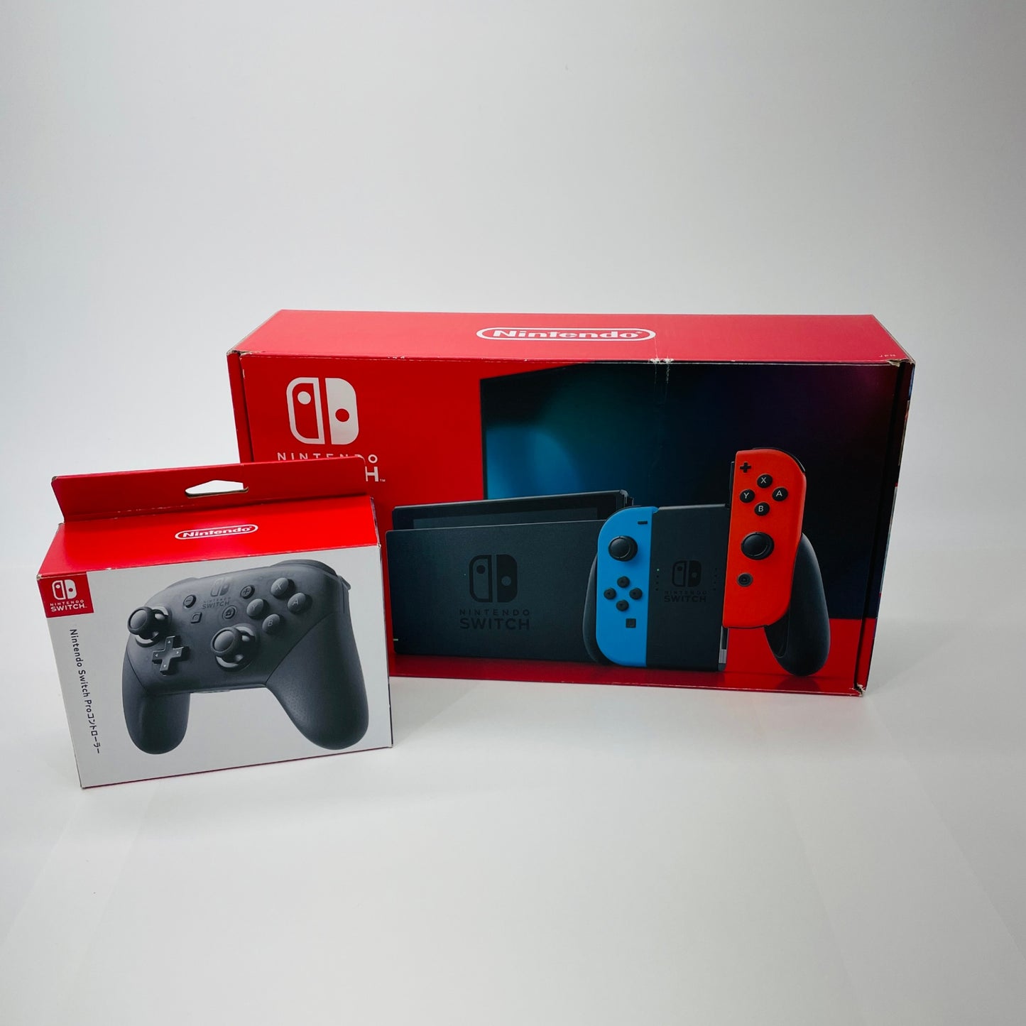 Nintendo Switch 本体 ネオンブルー ネオンレッド 新モデル HAD-S-KABAA 付属品完備　proコントローラーセット	【C4821-80】