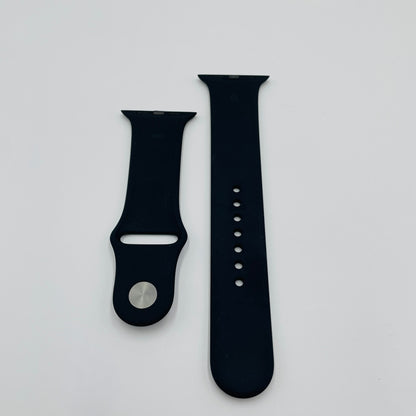 Apple Watch Series7 45mm Cellularモデル グラファイトステンレススチールケース/ミッドナイトスポーツバンド MNAX3J/A バッテリー最大容量84%【C4824-60】