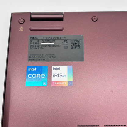 LAVIE Pro Mobile PM550 13インチ i5 1135G7 8GB SSD 512GB windows11Home   PC-PM550BAR [クラシックボルドー] バッテリー最大容量64%【C7979-80】