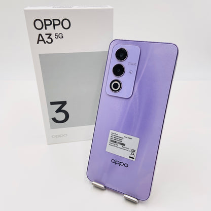 美品 OPPO A3 5G 128GB A402OP パープル  SIMフリー【C4303-C】
