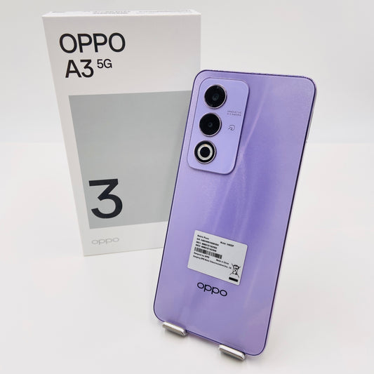 美品 OPPO A3 5G 128GB A402OP パープル  SIMフリー【C4303-C】