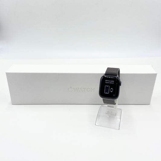 AppleWatch serise7 41mm GPSモデル ミッドナイト  ミラネーゼループ MKND3J/A バッテリー最大容量92%  【C6023-60】