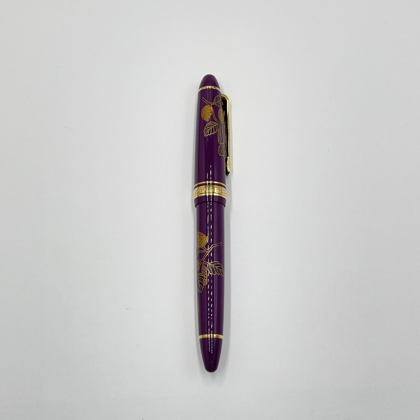 美品 SAILOR セーラー 万年筆 皇后陛下喜寿記念 紫の寿ぎ 14K 585【C6878-C】