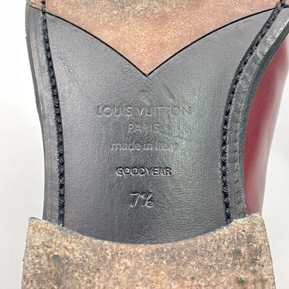 美品 LOUIS VUITTON ルイ ヴィトン ヴァンドームライン  ダービーシューズ メダリオン サイズ：7.5※約25.5～26【C6528-120】