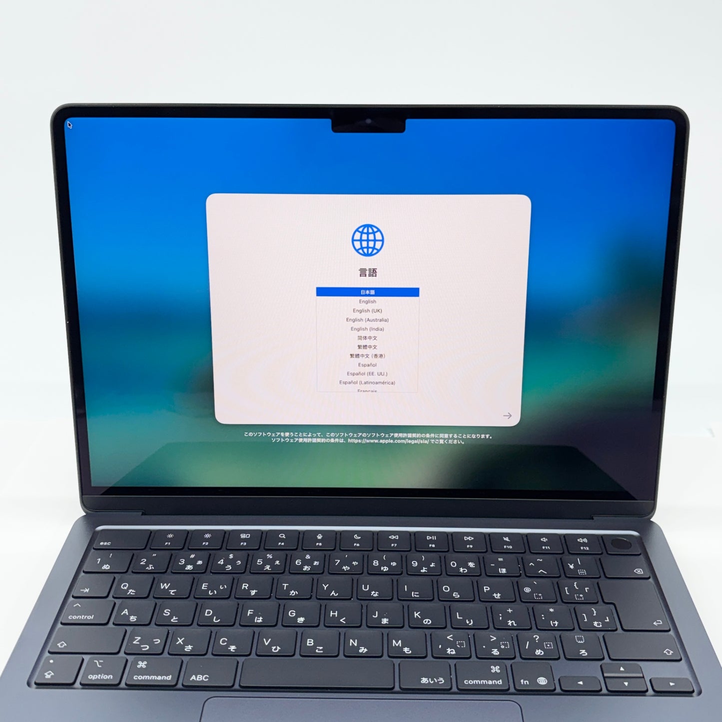 美品 新品同様 Apple MacBook Air MW123J/A M4 2025 16GB SSD 256GB 充放電回数3回 バッテリー最大容量100%【C5480-80】