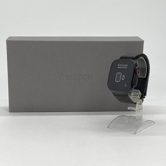 Apple Watch Ultra2 49mm GPS+Cellularモデル NX4P3ZP/A バッテリー最大容量99%  ブラックチタニウムミラネーゼループL 【C6247-60】