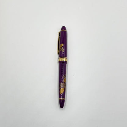 美品 SAILOR セーラー 万年筆 皇后陛下喜寿記念 紫の寿ぎ 14K 585【C6878-C】