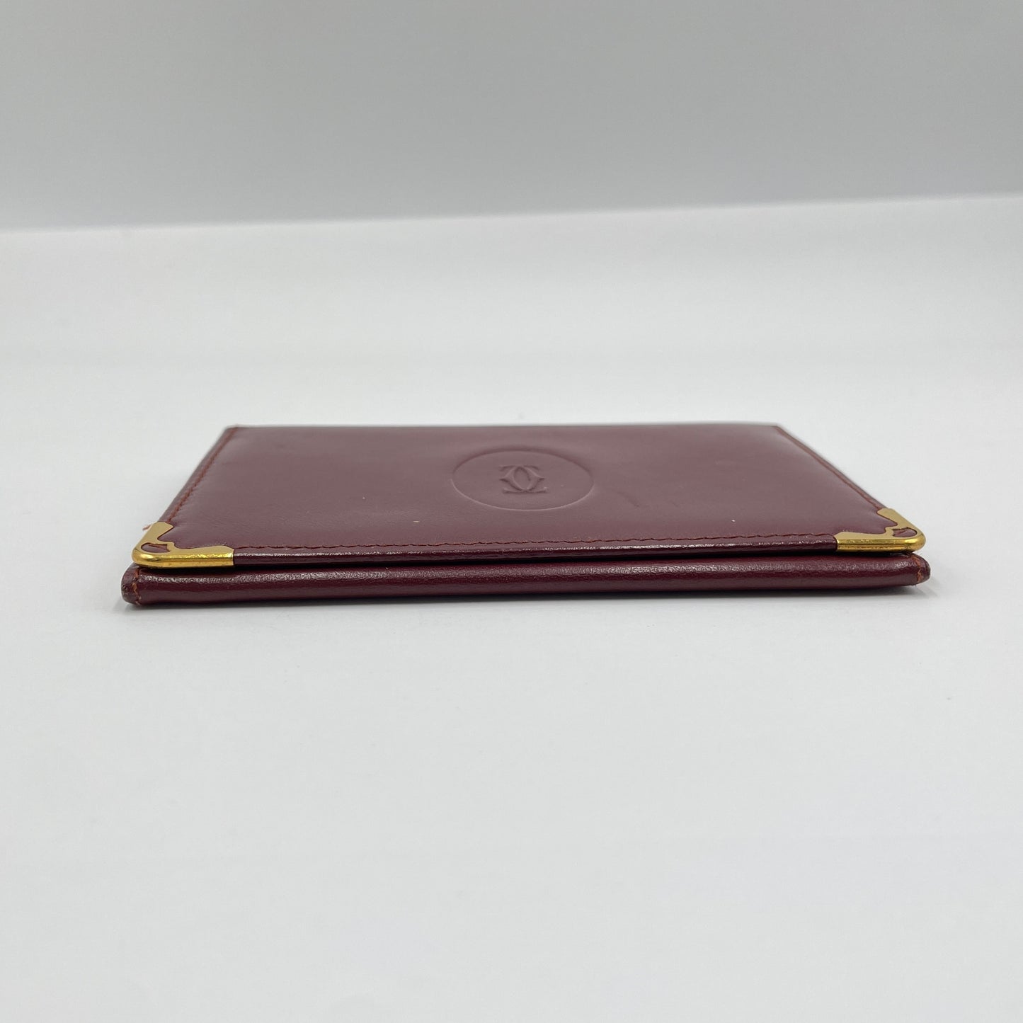 カルティエ ヴィンテージ マストライン カード パスケース 名刺入れ C2ロゴ レザー ボルドー Cartier【C3704-N】