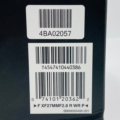 富士フイルム フジノンレンズ XF27mmF2.8 R WR 元箱付属品完備＋別売り純正フィルター付き	【C4136-60】