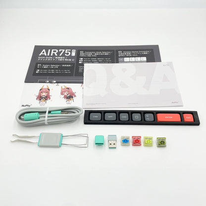 Nuphy Air75 V2 ワイヤレスメカニカルキーボード Wisteria 2.0 英語配列 元箱・付属品あり【C7329-80】