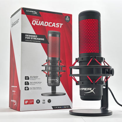 美品 HYPERX QUADCAST HX-MICQC-BK スタンドアロンマイク【C8746-80】