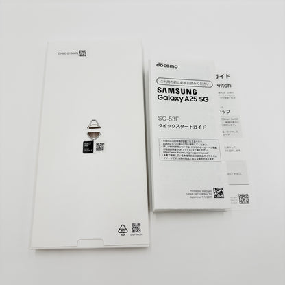 美品 SAMSUNG Galaxy A25 5G SC-53F ブラック スマートフォン【C9318-C】