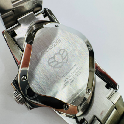 LAARVEE PEA001 SILVER PRECISION STEEL BLACK BEZEL&BLACK DIAL シルバー ブラック サブマリーナ 腕時計【C4591-60】