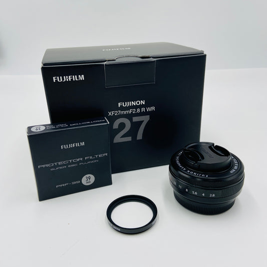 富士フイルム フジノンレンズ XF27mmF2.8 R WR 元箱付属品完備＋別売り純正フィルター付き	【C4136-60】