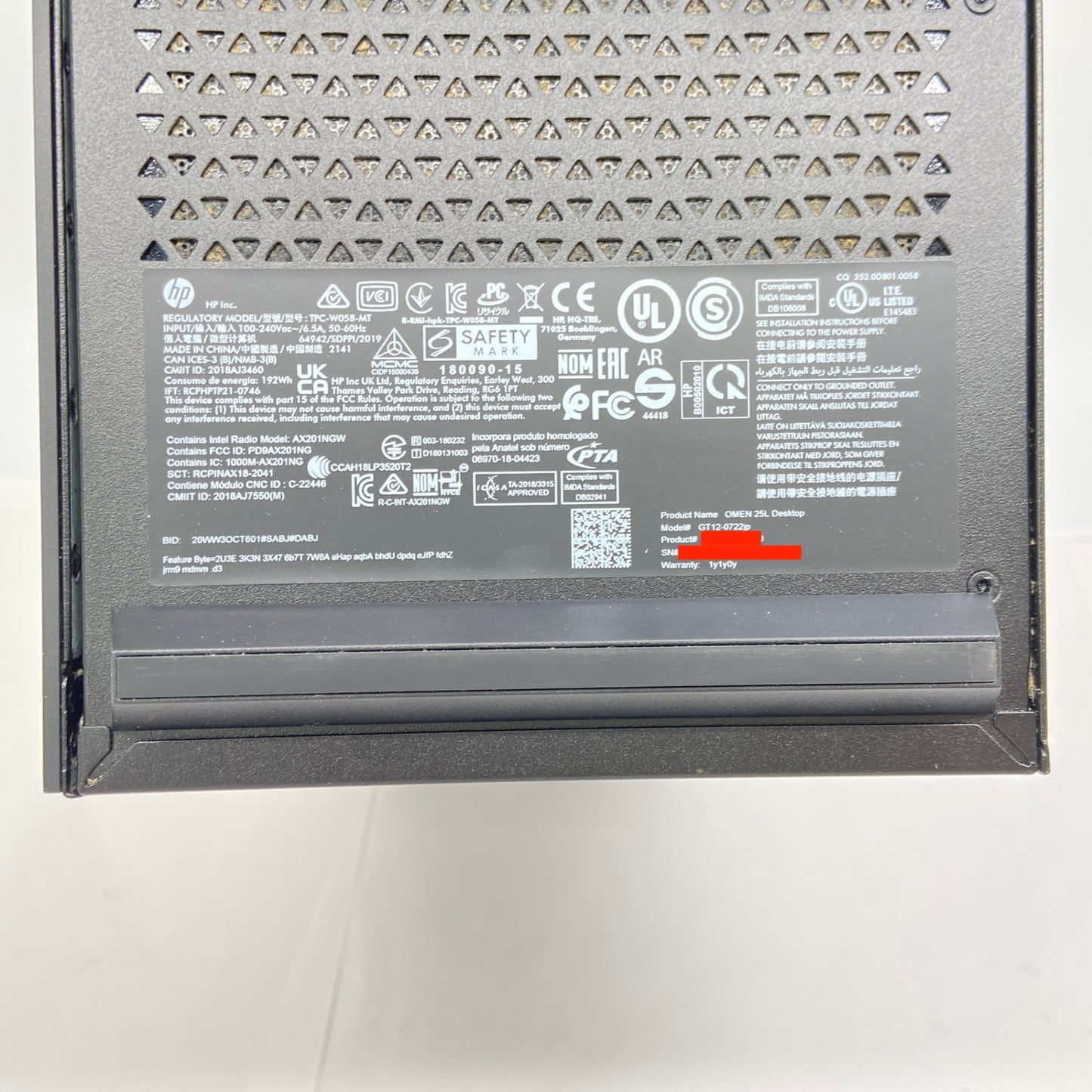 美品 OMEN 25L i7 10700F 16GB SSD 512GB HDD 2TB RTX 3060Ti 【C6278-140】