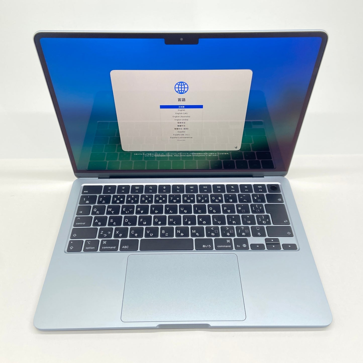 新品同様 美品 Apple  MacBook Air 13インチ M4 10C 2025 16GB SSD 512GB  MC6U4J/A スカイブルー バッテリー最大容量100%【C6464-80】