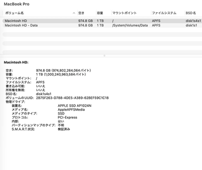 Apple MacBook Pro 16インチ 2019 i9 2.3GHz 16GB 1TB SSD Radeon Pro 5500M スペースグレイ 【C8379-80】