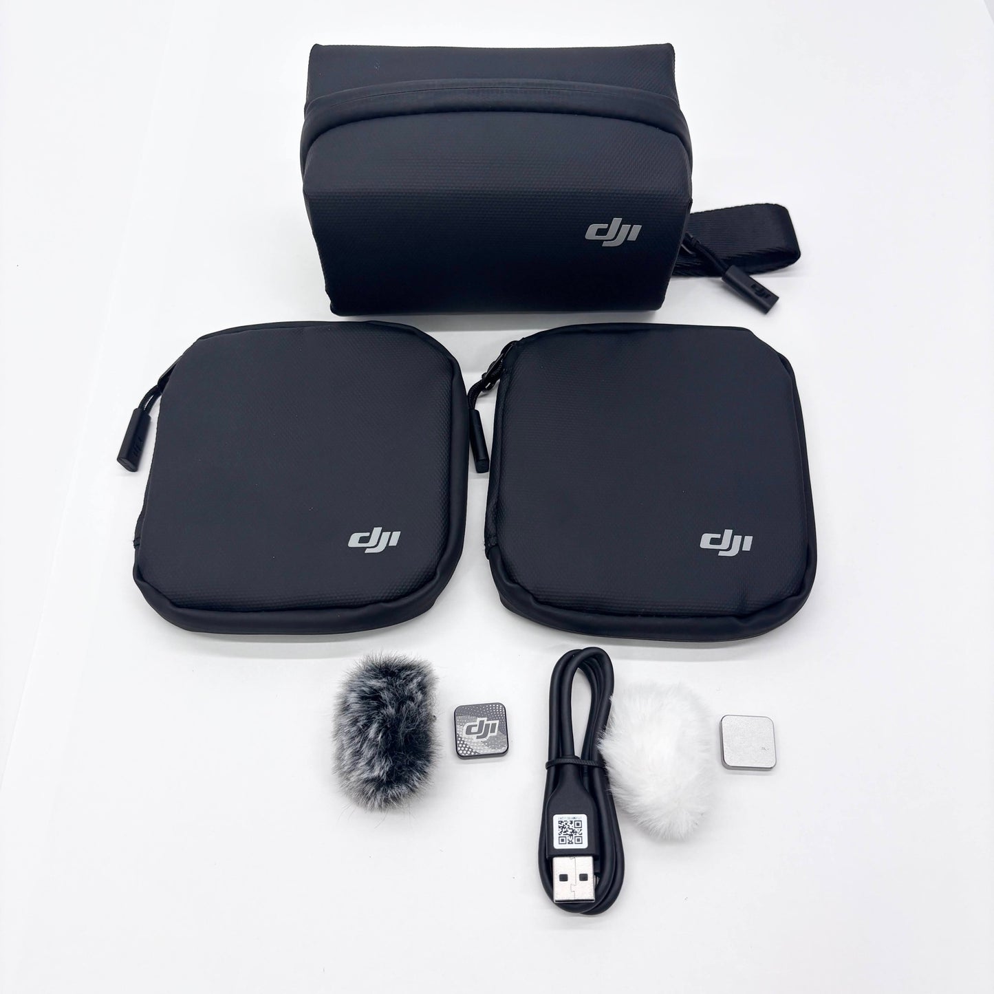 DJI Mic 2 1TX + 1RX + 単体トランスミッター パールホワイト CHARGING CASE 付属品あり【C8123-60】