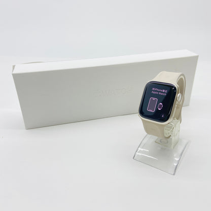 美品 Apple Watch Series 9 GPSモデル 41mm MR8T3J/A スターライトアルミニウムケースとスターライトスポーツバンド S/M 【C4119-60】