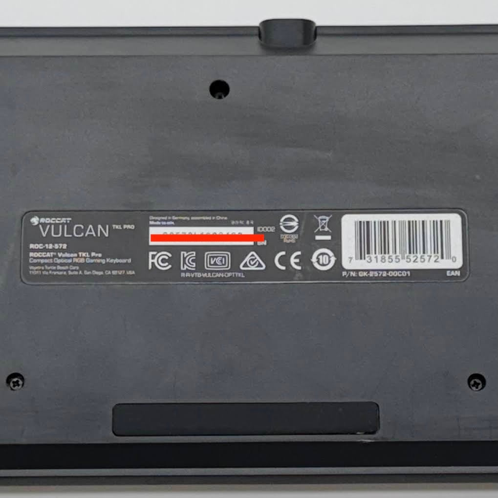 ゲーミングキーボード Vulcan TKL Pro(英語配列) ブラック ROC-12-572 [有線 /USB]	【C6236-80】