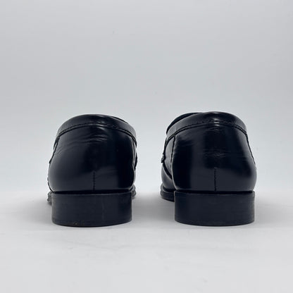 CHANEL G31961 ローファー ブラック 38.5 (24.5cm相当)クローバーマーク付き【C8472-100】
