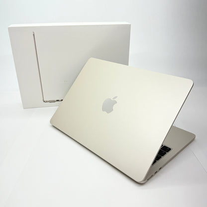 MacBook Air Liquid Retina 13.6インチ (Mid 2022) Apple M2 8コア/8GB/SSD 256GB スターライト MLY13J/A バッテリー最大容量93%【C5294-80】