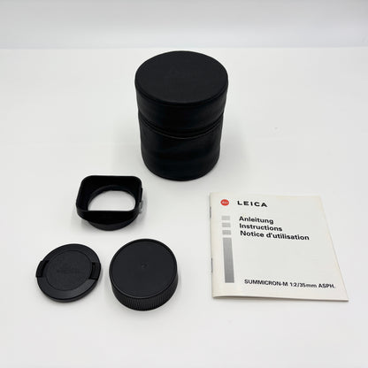 美品 Leica SUMMICRON M 35mm F2 ASPH. 第1世代 ブラック ライカ ズミクロン【C8869-60】