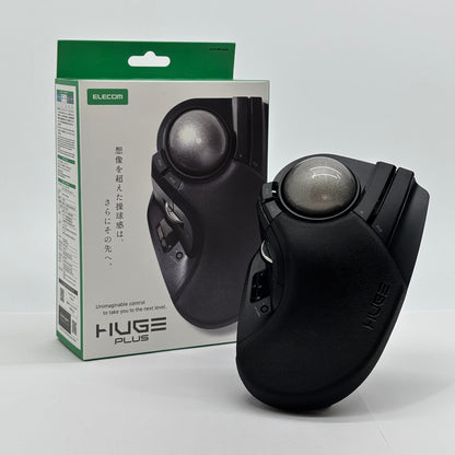 Elecom Huge Plus エレコム トラックボールマウス 静音 ベアリング支持 充電式 Bluetooth 無線2.4GHz 有線 3台マルチペアリング【C8740-60】