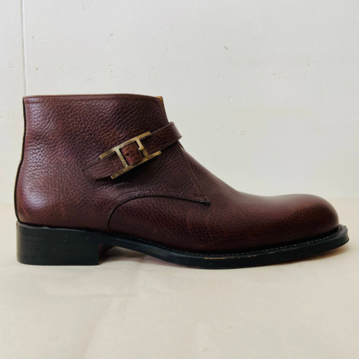保管品 HERMES エルメス ストラップ ショートブーツ メンズ 39 1/2  i19207
