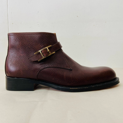 保管品 HERMES エルメス ストラップ ショートブーツ メンズ 39 1/2  i19207