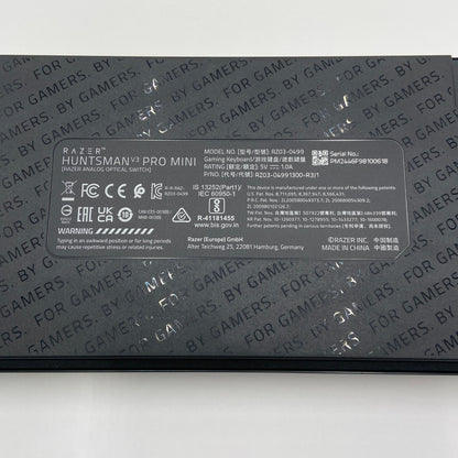 美品 Razer ラピッドトリガー 搭載 Huntsman V3 Pro Mini【C6760-60】
