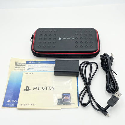 美品 SONY PS Vita PCH-2000 アクアブルー 付属品完備 (パワフルプロ野球2014・純正8GBメモリーカード付き)【C7059-60】