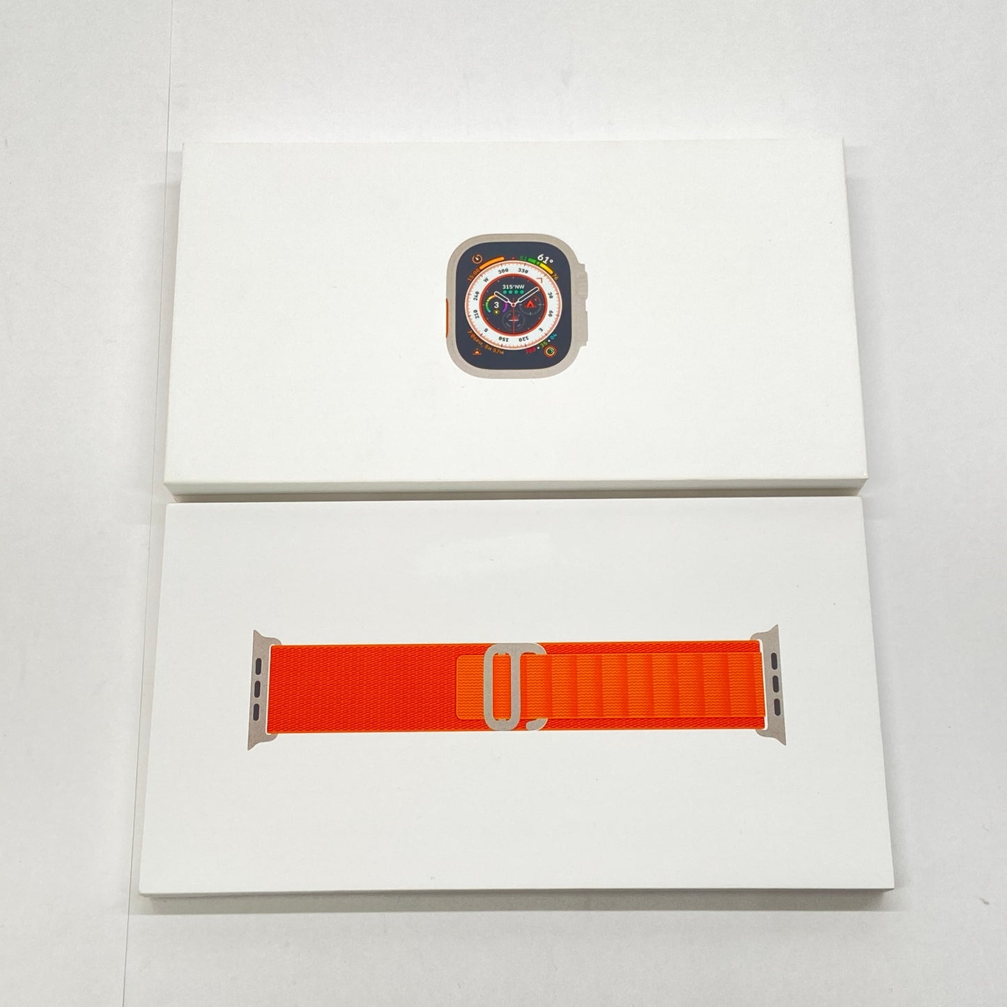 美品 Apple Watch Ultra GPS+Cellularモデル 49mm MNHH3J/A オレンジアルパインループ サイズ:S バッテリー最大容量100%【C6218-60】