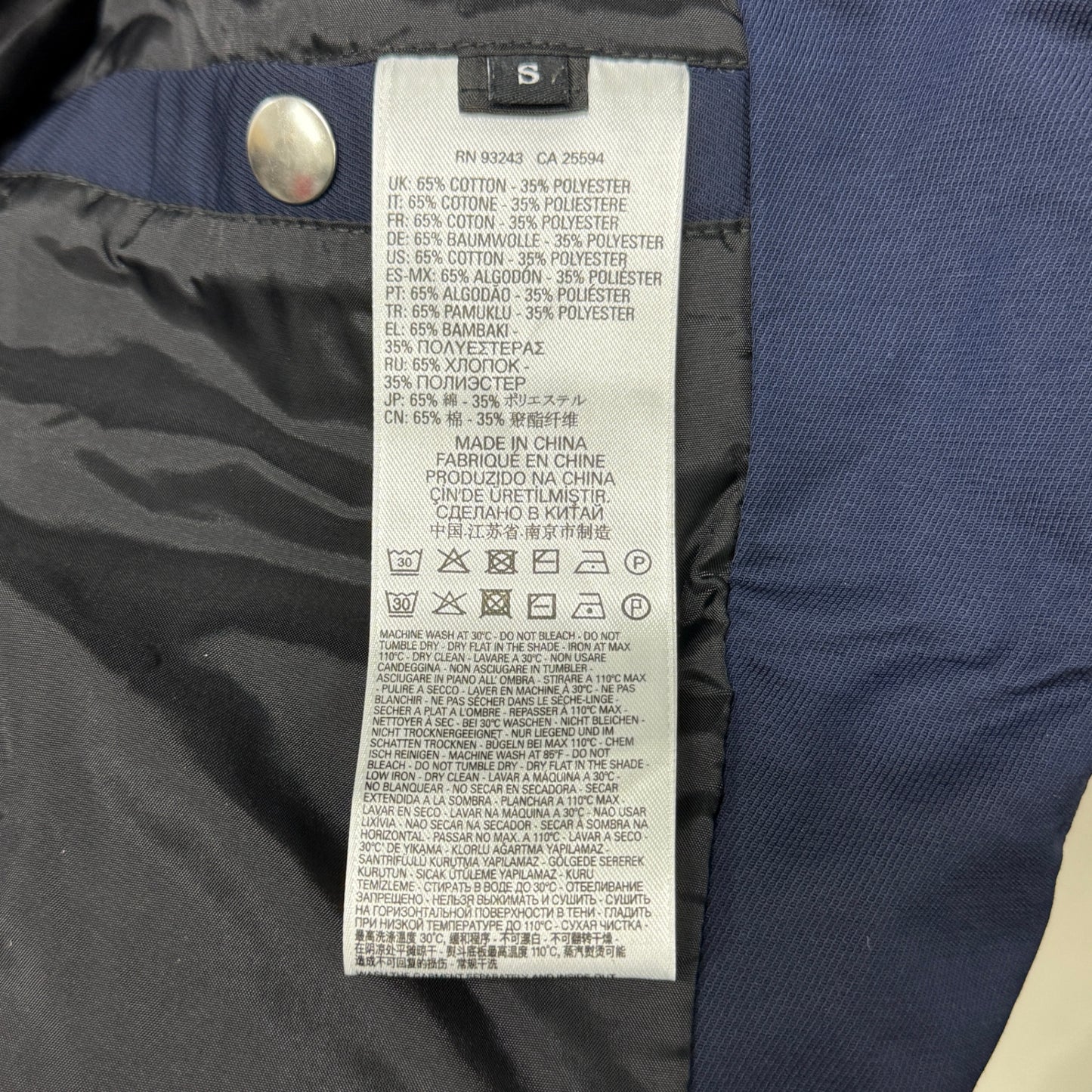 DIESELディーゼル　シングルライダースジャケット ネイビー サイズ:S【C6340】