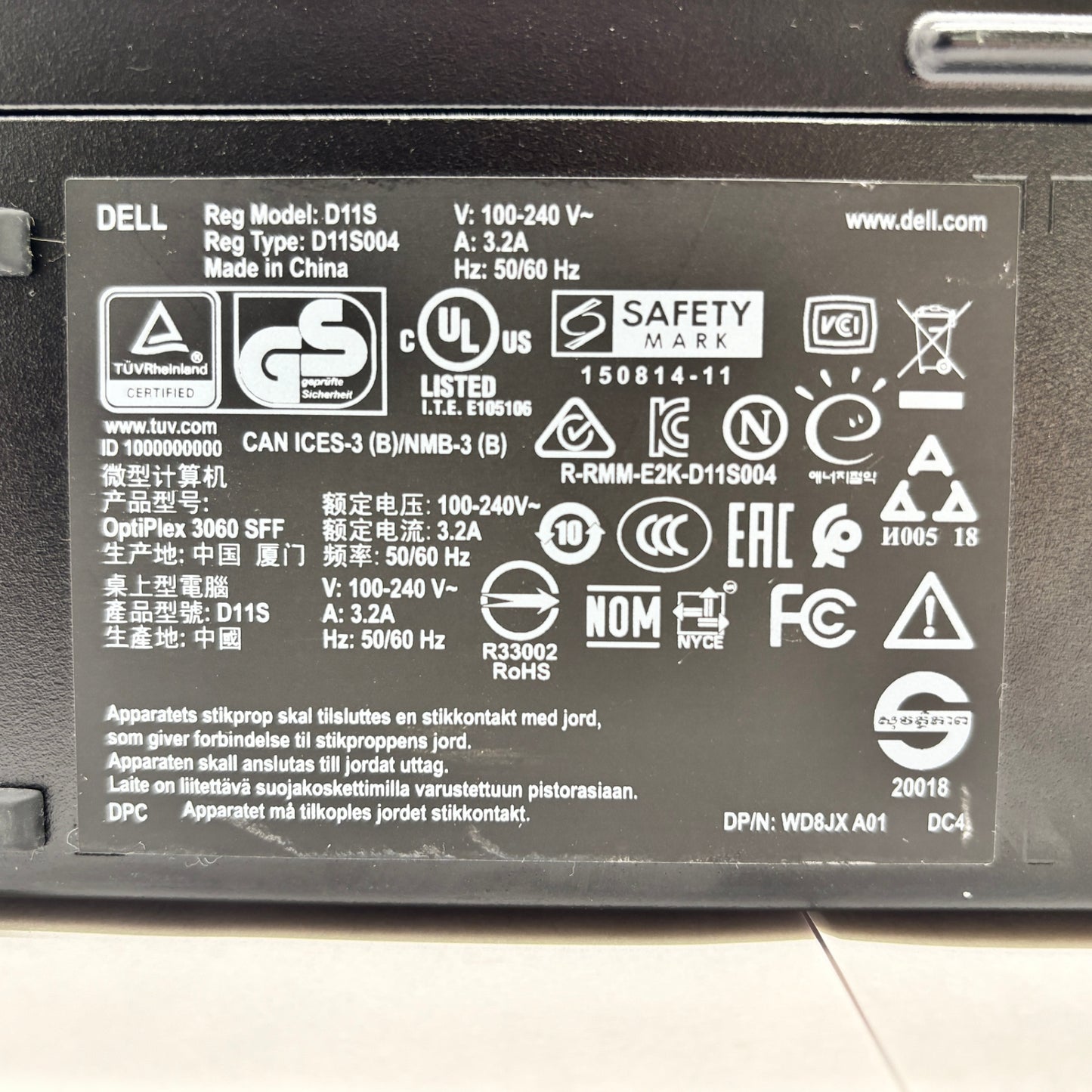 DELL OptiPlex 3060 i5 8500 16GB SSD256GB Windows11Pro【C8354-100】
