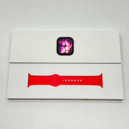 新品未開封 Apple Watch Series11 46mm GPS ローズゴールドアルミニウム/スターライトスポーツバンド MEWA4J/A【C7822-C】